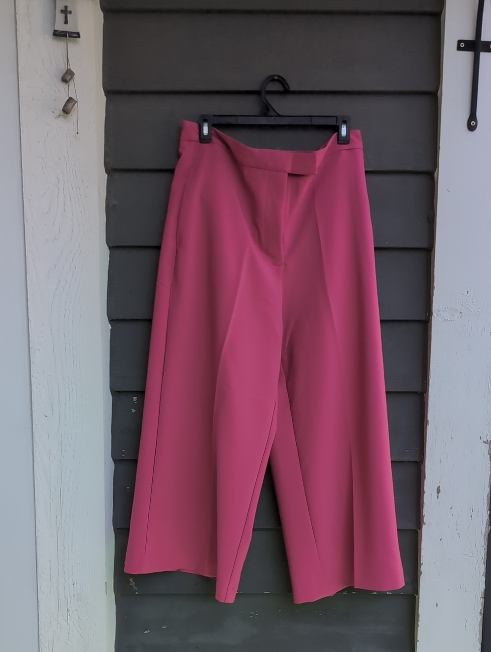 Wide-Leg High-Waist Pants in Raspberry Pink NWTG Size Large